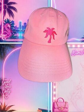 🌴 PINK PALM PUFF MIAMI POP-UP EXCLUSIVE HAT 🌴Rare Pink Palm Puff hat Barbiecore